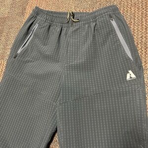 Eddie Bauer Guide Grid Pull-On Pants Mens S Shell Fleece Lined HIking Seersucker